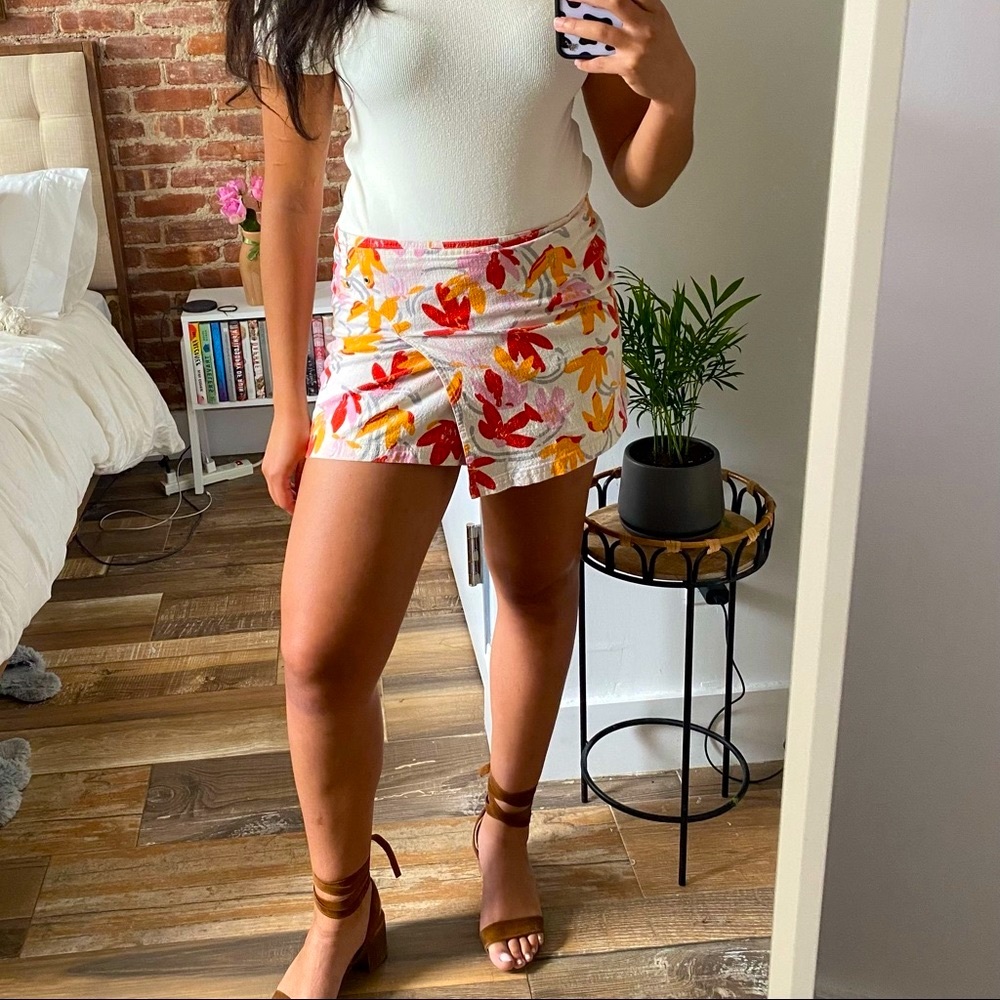 Vintage Floral Micro Mini Skirt
